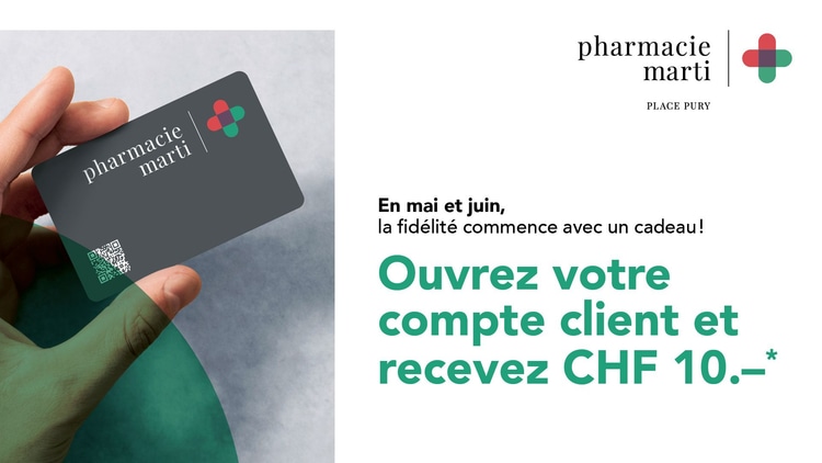Ouvrez votre compte client et recevez CHF 10.-